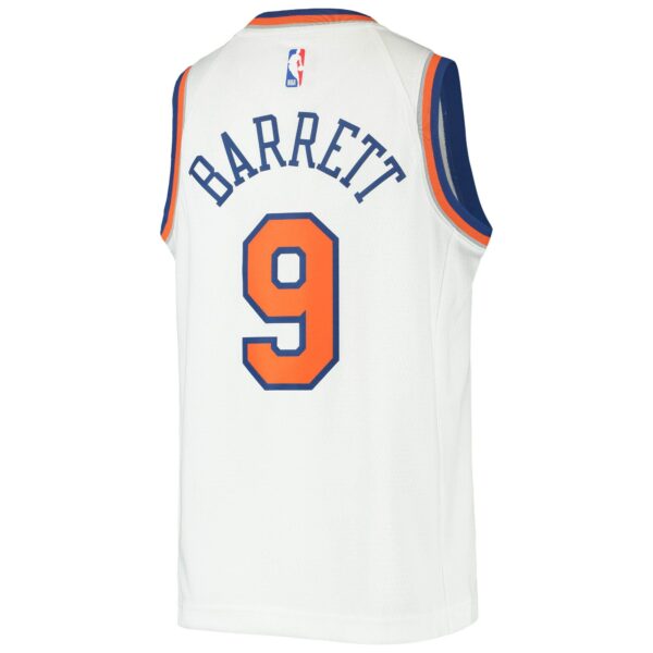 RJ Barrett New York Knicks Nike Youth Swingman Jersey - Association Edition - White - Image 4