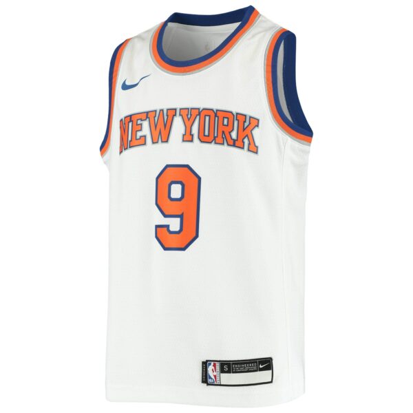 RJ Barrett New York Knicks Nike Youth Swingman Jersey - Association Edition - White - Image 3