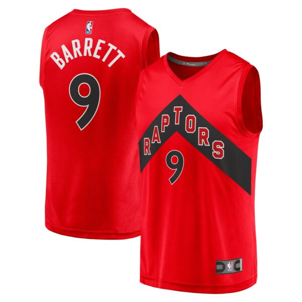RJ Barrett Toronto Raptors Fanatics Fast Break Player Jersey - Icon Edition - Red - Image 2