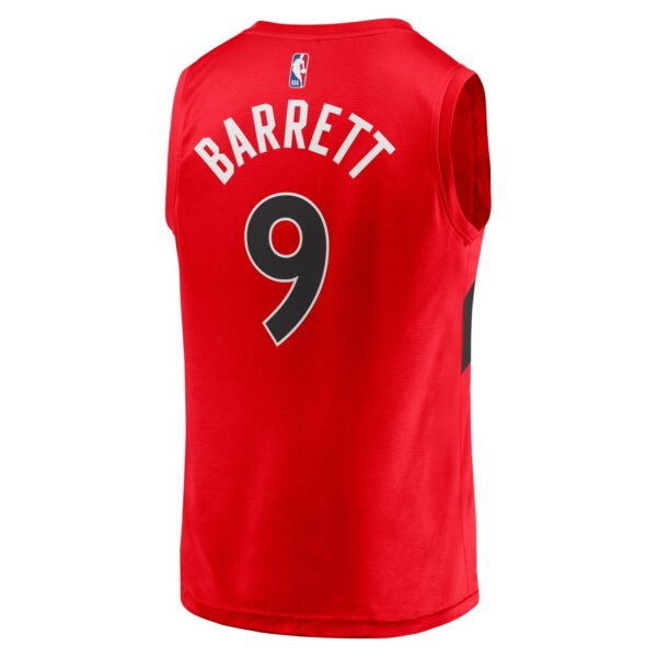 RJ Barrett Toronto Raptors Fanatics Fast Break Player Jersey - Icon Edition - Red - Image 4