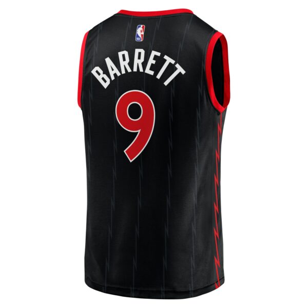 RJ Barrett Toronto Raptors Fanatics Fast Break Player Jersey - Statement Edition - Black - Image 4
