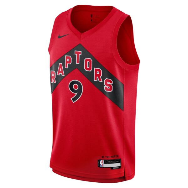 RJ Barrett Toronto Raptors Nike Youth Swingman Jersey - Icon Edition - Red - Image 3