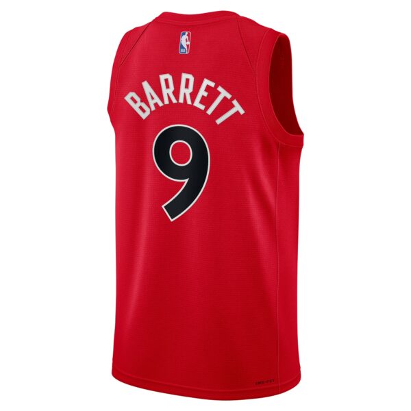 RJ Barrett Toronto Raptors Nike Youth Swingman Jersey - Icon Edition - Red - Image 4