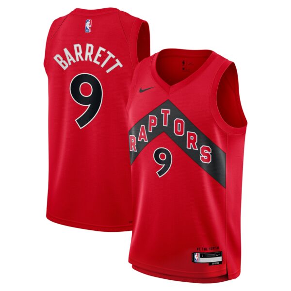 RJ Barrett Toronto Raptors Nike Youth Swingman Jersey - Icon Edition - Red - Image 2