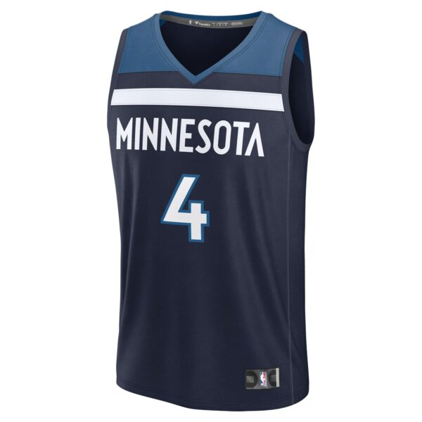 Rob Dillingham  Minnesota Timberwolves Fanatics 2024 NBA Draft Fast Break Player Jersey - Icon Edition - Navy - Image 3