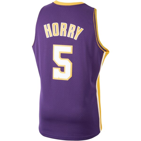 Robert Horry Los Angeles Lakers Mitchell & Ness 1999/00 Hardwood Classics Swingman Jersey - Purple - Image 4