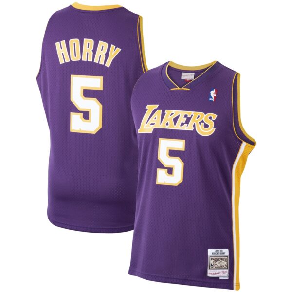 Robert Horry Los Angeles Lakers Mitchell & Ness 1999/00 Hardwood Classics Swingman Jersey - Purple - Image 2