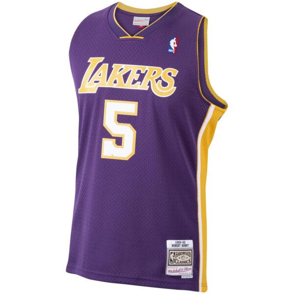 Robert Horry Los Angeles Lakers Mitchell & Ness 1999/00 Hardwood Classics Swingman Jersey - Purple - Image 3