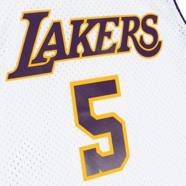 Robert Horry Los Angeles Lakers Mitchell & Ness 2001/02 Hardwood Classics Swingman Jersey - White - Image 5