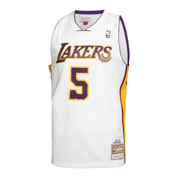Robert Horry Los Angeles Lakers Mitchell & Ness 2001/02 Hardwood Classics Swingman Jersey - White - Image 3