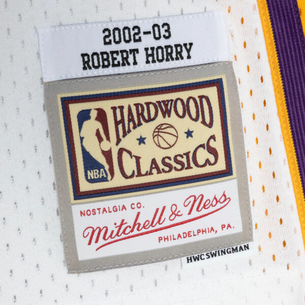 Robert Horry Los Angeles Lakers Mitchell & Ness 2001/02 Hardwood Classics Swingman Jersey - White - Image 6