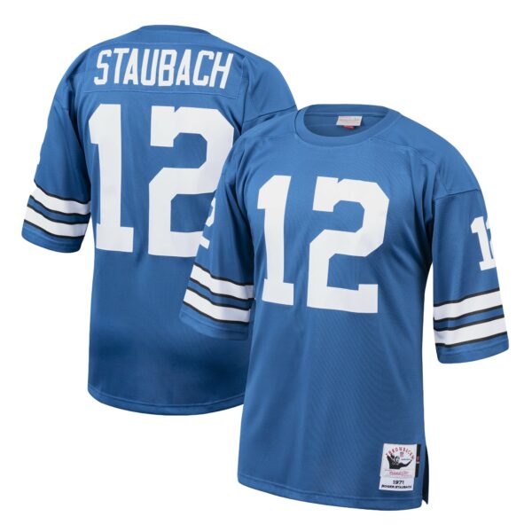 Roger Staubach Dallas Cowboys 1971 Mitchell & Ness Authentic Throwback Retired Player Jersey - Royal