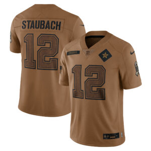 Roger Staubach Dallas Cowboys Nike Women's 2023 Salute To Service Retired Player Limited Jersey - Brown