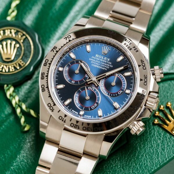 Rolex Cosmograph Daytona 18K White Gold Blue Dial 116509-0071 Watch - Image 2