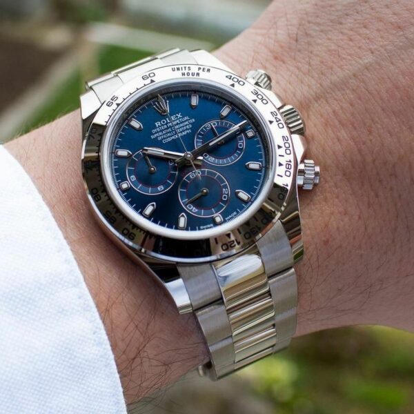 Rolex Cosmograph Daytona 18K White Gold Blue Dial 116509-0071 Watch - Image 8