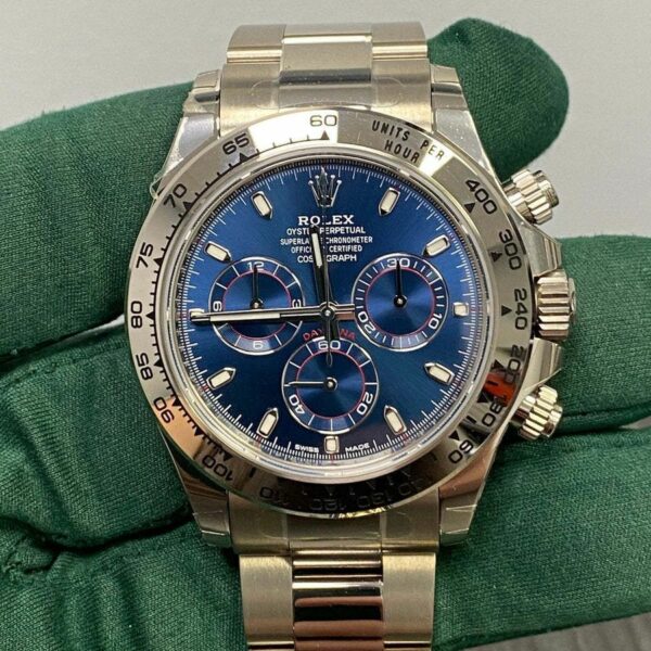 Rolex Cosmograph Daytona 18K White Gold Blue Dial 116509-0071 Watch - Image 4