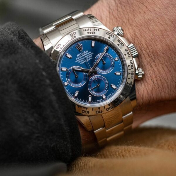 Rolex Cosmograph Daytona 18K White Gold Blue Dial 116509-0071 Watch - Image 7