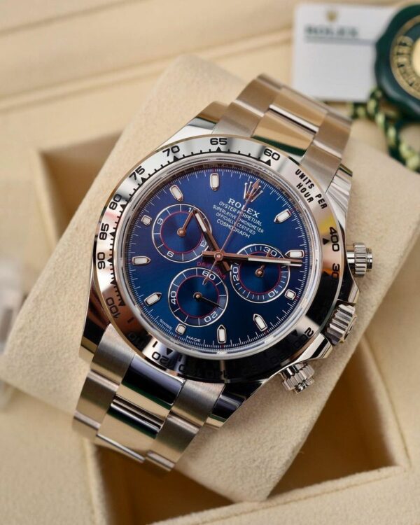 Rolex Cosmograph Daytona 18K White Gold Blue Dial 116509-0071 Watch - Image 5