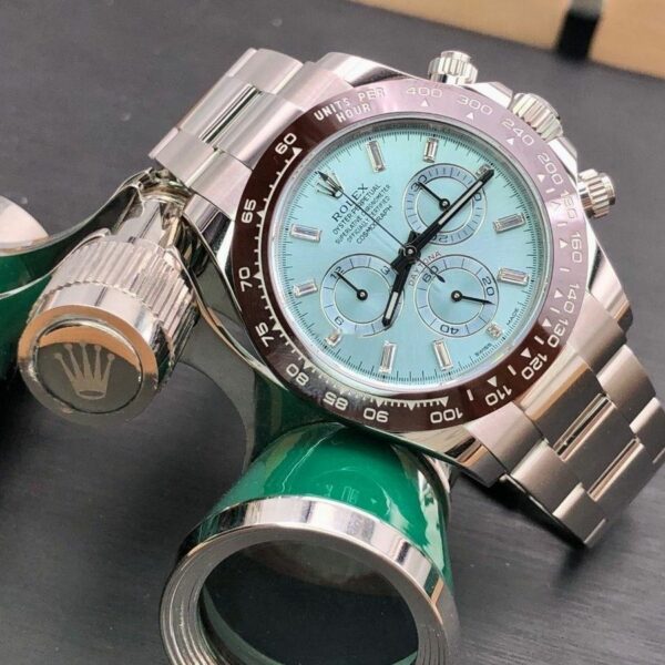 Rolex Cosmograph Daytona 40Mm Platinum Oyster Ice Blue Dial 116506 Watch - Image 2