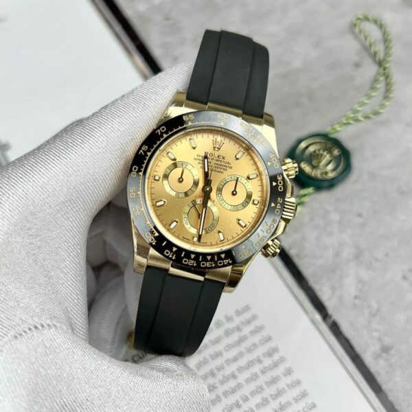 Rolex Cosmograph Daytona Champagne Dial Oysterflex Yellow Gold Mens Watch 116518Ln - Image 5