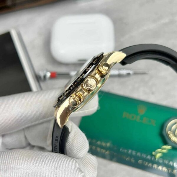 Rolex Cosmograph Daytona Champagne Dial Oysterflex Yellow Gold Mens Watch 116518Ln - Image 8