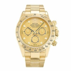 Rolex Cosmograph Daytona Champagne Diamond Dial Mens Watch 116528-0033