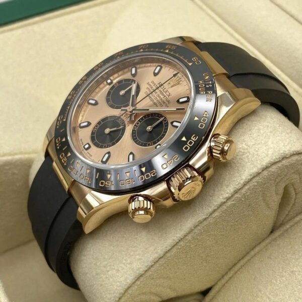 Rolex Cosmograph Daytona Chocolate Baguette Oysterflex Everose Gold Mens Watch 116515Ln - Image 3