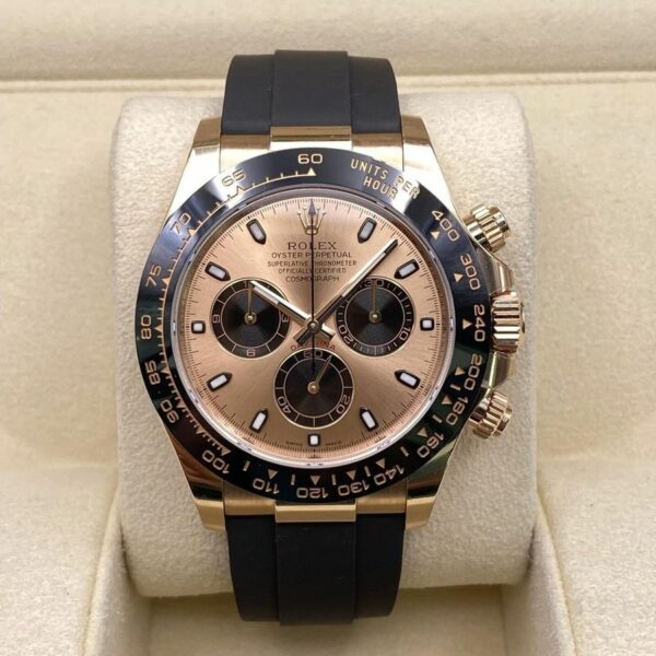 Rolex Cosmograph Daytona Chocolate Baguette Oysterflex Everose Gold Mens Watch 116515Ln - Image 2