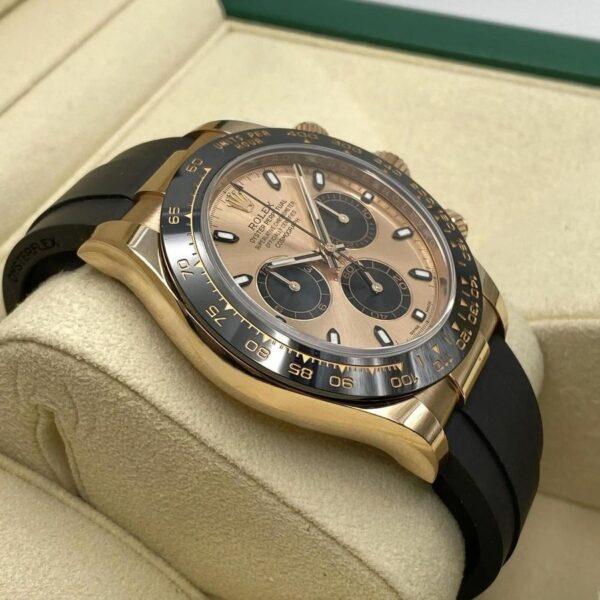 Rolex Cosmograph Daytona Chocolate Baguette Oysterflex Everose Gold Mens Watch 116515Ln - Image 4