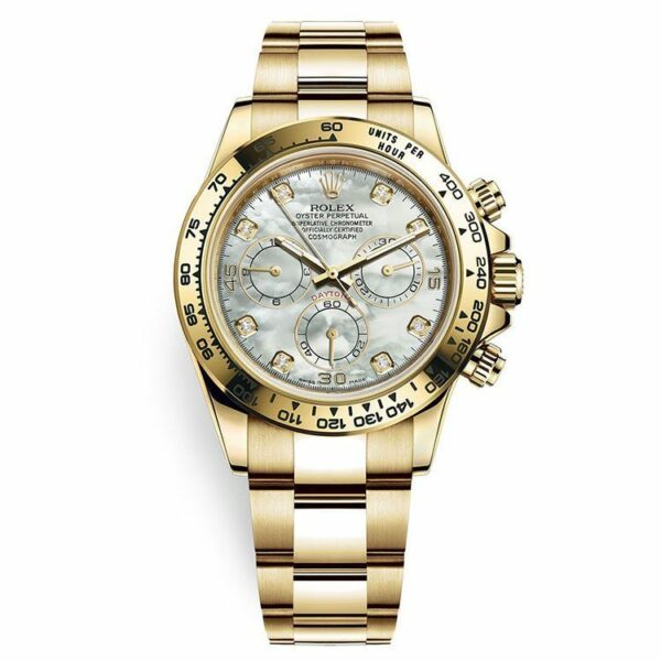 Rolex Cosmograph Daytona Chronograph Automatic Diamond White Mother Of Pearl Dial MenS Watch