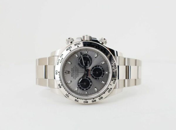 Rolex Cosmograph Daytona Steel And Black Oyster White Gold Mens Watch 116509 - Image 3