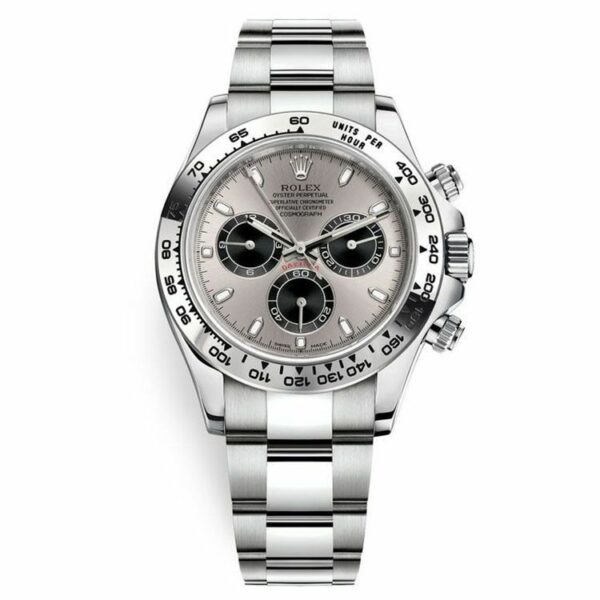 Rolex Cosmograph Daytona Steel And Black Oyster White Gold Mens Watch 116509
