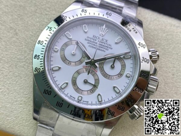 Rolex Cosmograph Daytona White Dial Stainless Steel Oyster Bracelet Automatic Men Watch 116520Wso 40Mm - Image 3