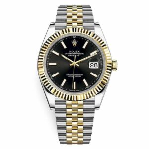 Rolex Datejust 41mm Black Dial Jubilee Two Tone 126333 Watch