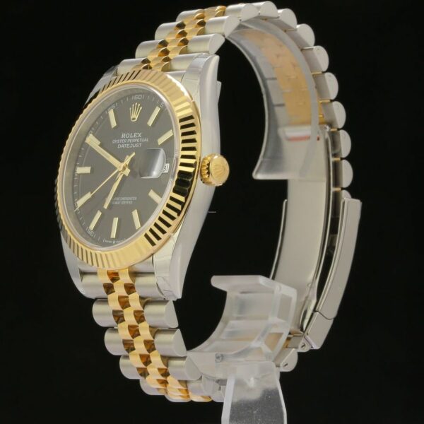 Rolex Datejust 41mm Black Dial Jubilee Two Tone 126333 Watch - Image 3