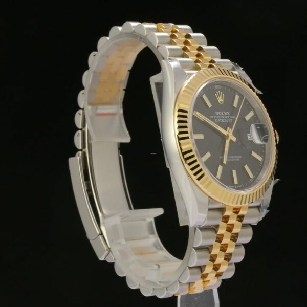 Rolex Datejust 41mm Black Dial Jubilee Two Tone 126333 Watch - Image 5