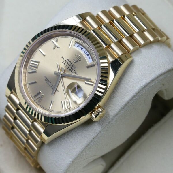 Rolex Day-Date 40 Champagne Roman Numeral Dial Watch - Image 4