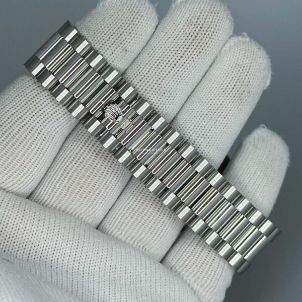ROLEX DAY-DATE 40 PLATINUM ICE BLUE ROMAN DIAL 228236 Watch - Image 6