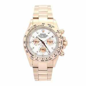 Rolex Daytona 116505 Rose Gold Oyster Ivory Baton Dial Watch