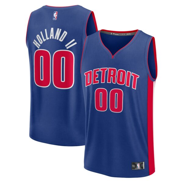 Ron Holland II Detroit Pistons Fanatics Youth Fast Break Replica Player Jersey - Icon Edition - Blue - Image 2