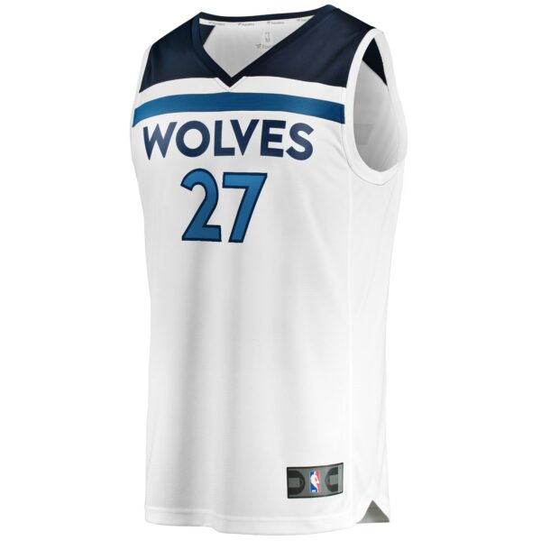 Rudy Gobert Minnesota Timberwolves Fanatics Fast Break Replica Player Jersey - Association Edition - White - Image 3