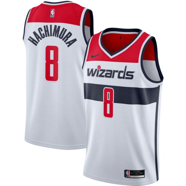 Rui Hachimura Washington Wizards Nike 2020/21 Swingman Jersey - White - Association Edition - Image 2