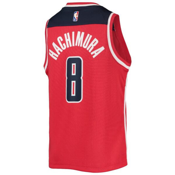 Rui Hachimura Washington Wizards Nike Youth 2021/22 Diamond Swingman Jersey - Icon Edition - Red - Image 4