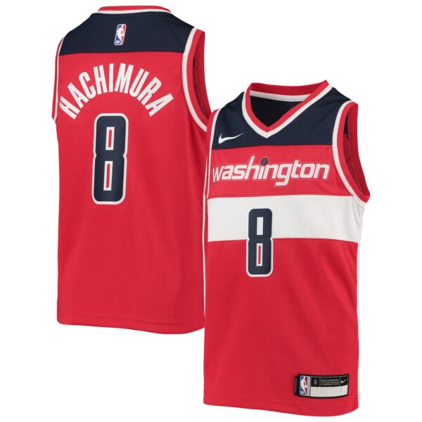 Rui Hachimura Washington Wizards Nike Youth Team Swingman Jersey - Red - Image 2