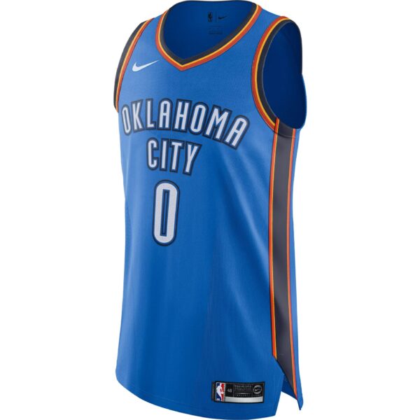 Russell Westbrook Oklahoma City Thunder Nike Authentic Player Jersey - Icon Edition - Blue - Image 3