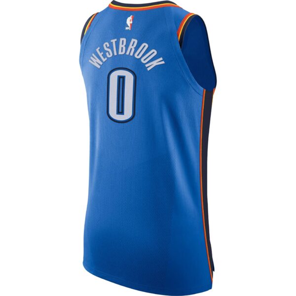 Russell Westbrook Oklahoma City Thunder Nike Authentic Player Jersey - Icon Edition - Blue - Image 4