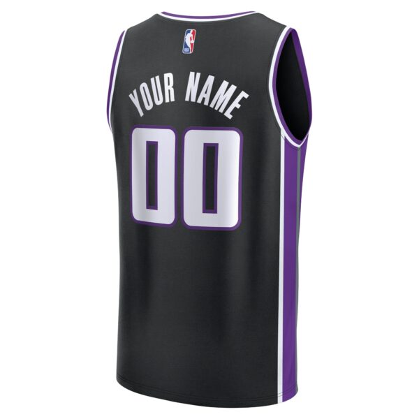 Sacramento Kings Fanatics Youth Custom Fast Break Jersey - Black - Icon Edition - Image 4