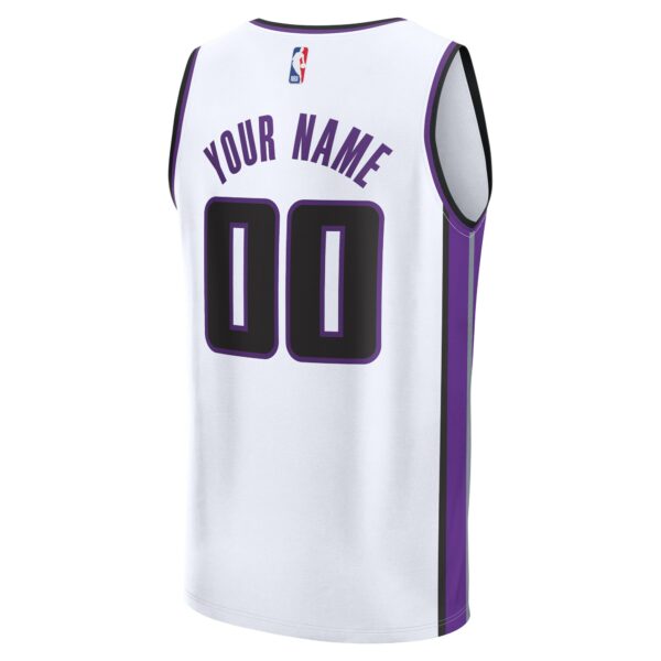 Sacramento Kings Fanatics Youth Custom Fast Break Jersey - White - Association Edition - Image 4