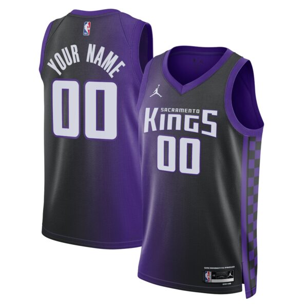 Sacramento Kings Jordan Brand Unisex Swingman Custom Jersey - Statement Edition - Purple - Image 2