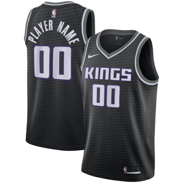 Sacramento Kings Nike Swingman Custom Jersey Black - Statement Edition - Image 2